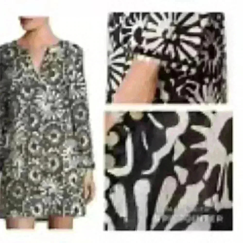 TORY BURCH POMELO FLORAL BEACH TUNIC SWIM COVER GORGEOUS DETAILING Size - S/P - Picture 8 of 8